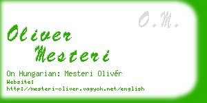 oliver mesteri business card