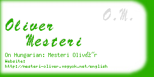 oliver mesteri business card